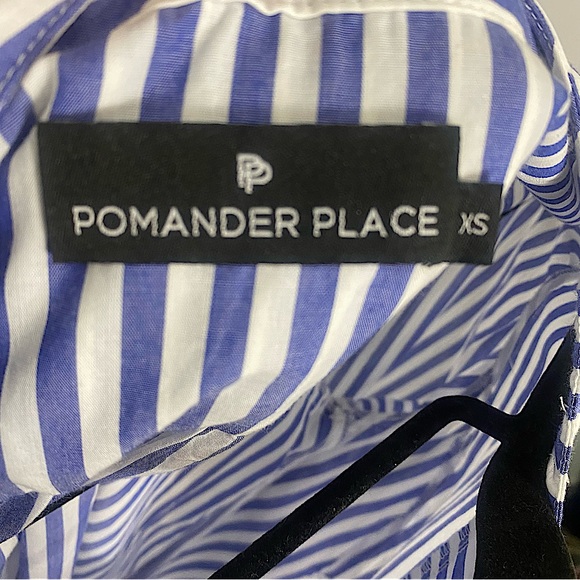 Tuckernuck Pomander Place Women's Blue and white Cotton Poplin Kenzo Dress - Picture 10 of 10